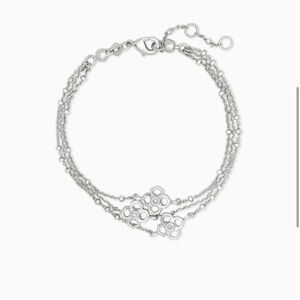 NEW KENDRA SCOTT Rue Multi Strand Bracelet In‎ Silver